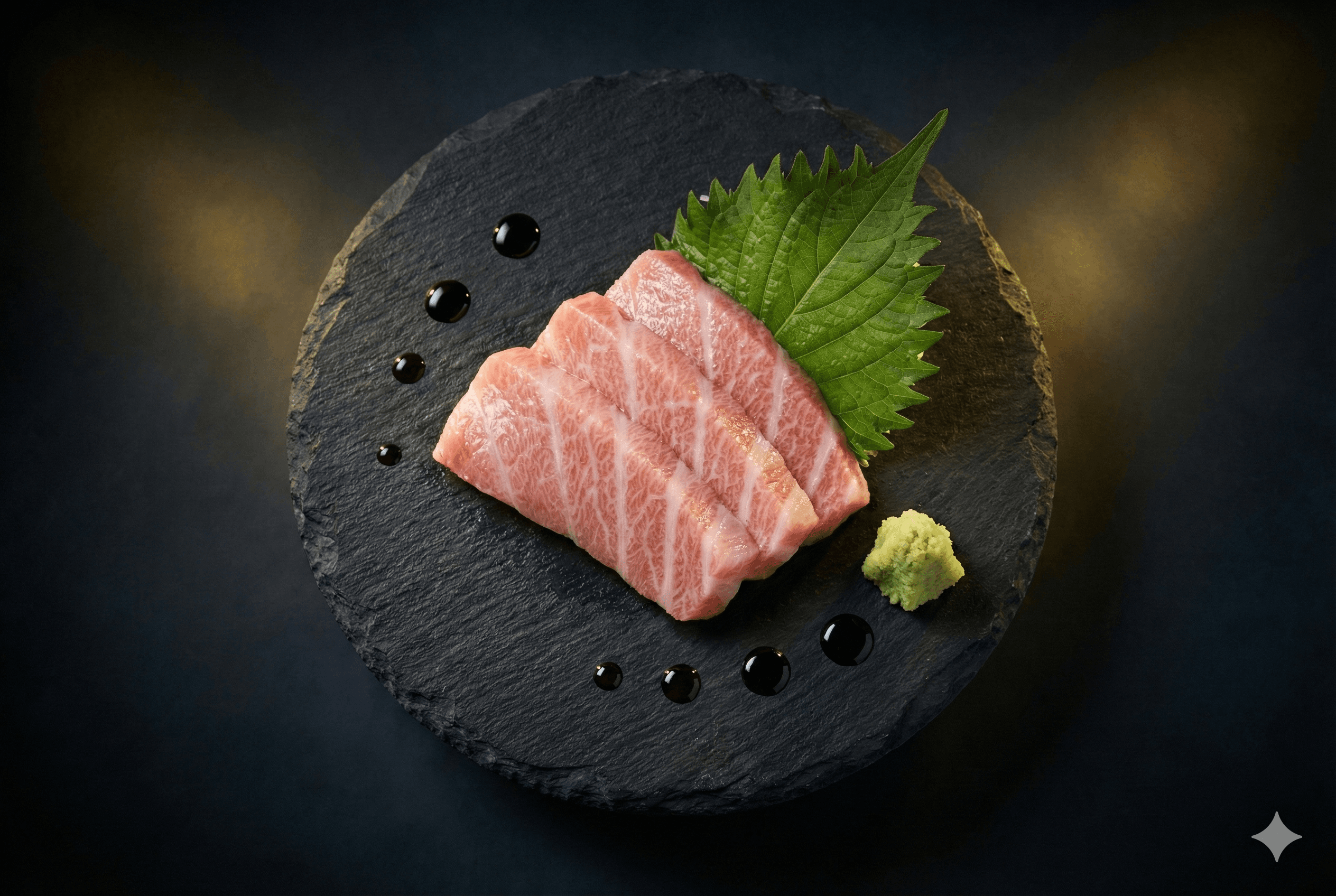 Otoro sashimi presentation