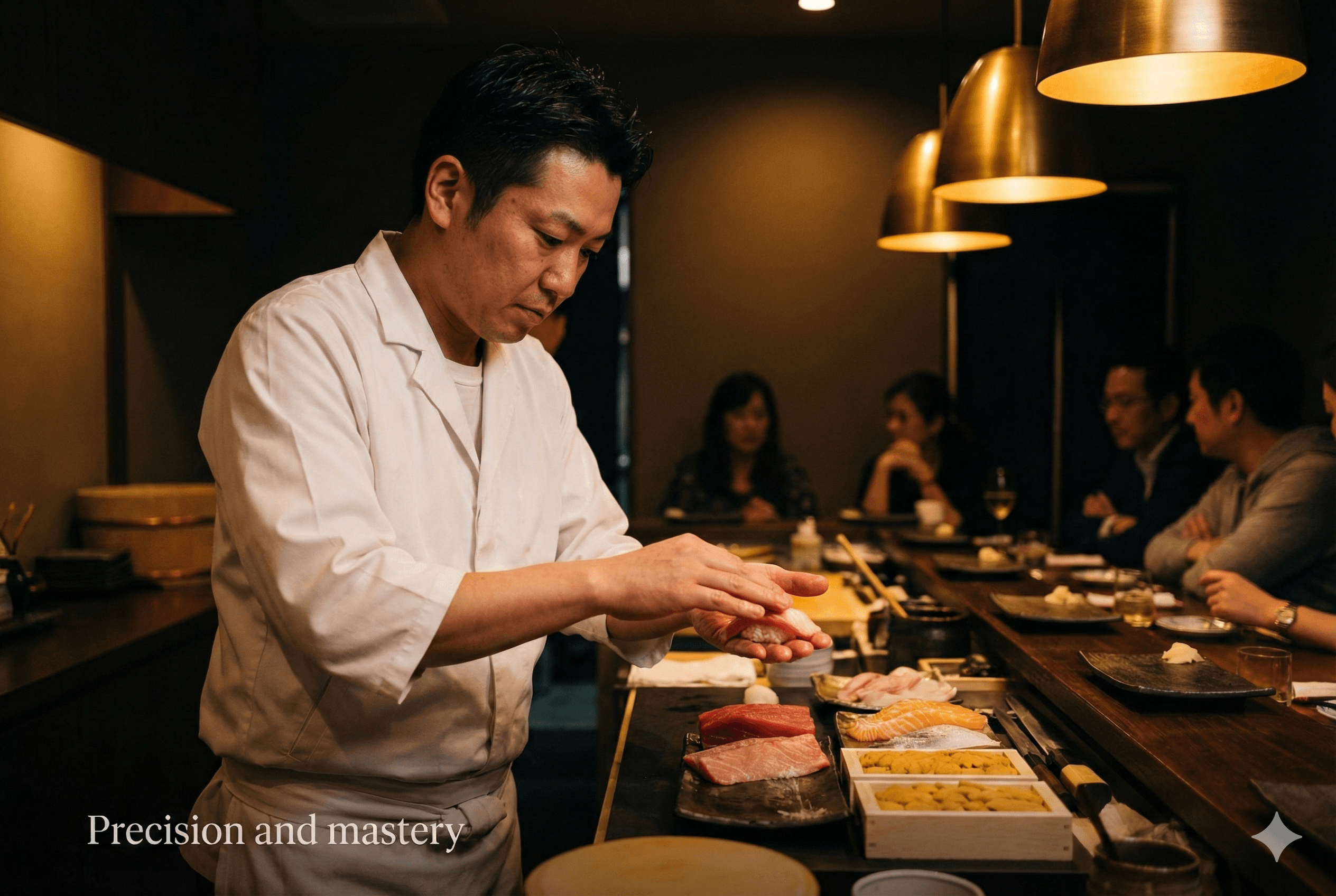Chef preparing nigiri